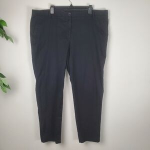 Talbots Black Trouser Girlfriend Chino Pants Women's Size 18W